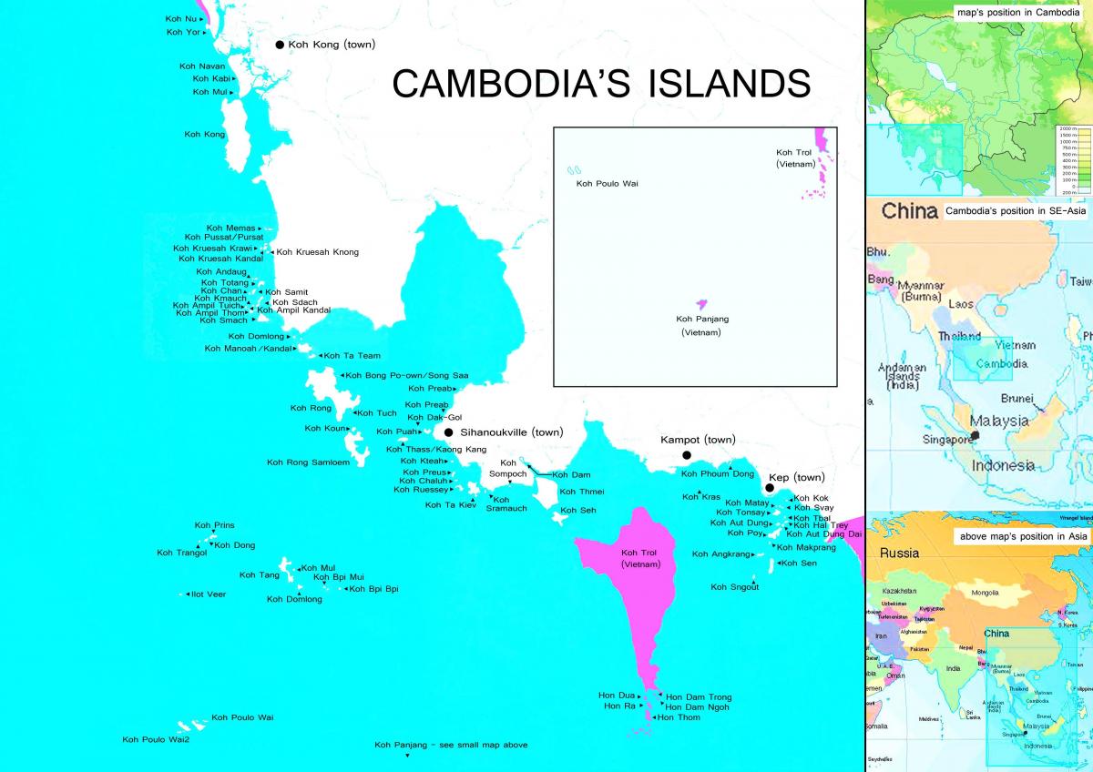 Harta e Kamboxhia ishujt